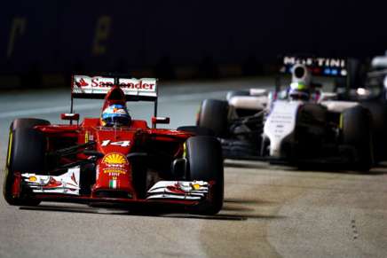 Alonso e Massa a Singapore nel 2014