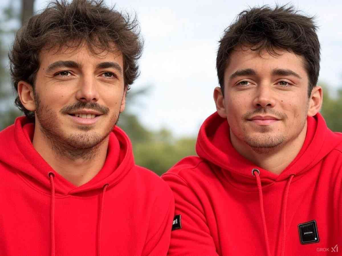 Bagnaia e Leclerc - Foto Grok AI