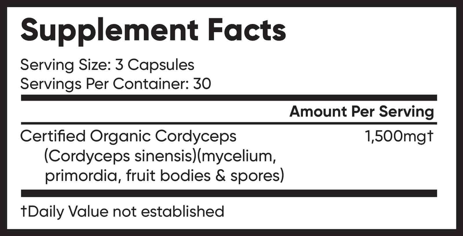 Cordyceps-Mushroom-Supplement-Facts