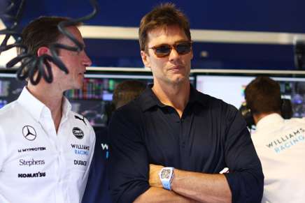 Tom Brady con il team di F1 della Williams