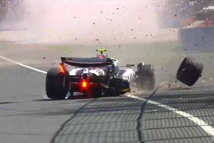 F1 GP Australia 2025, Melbourne: l'incidente di Oliver Bearman (Haas) nelle FP1 - Foto: Twitter @F1
