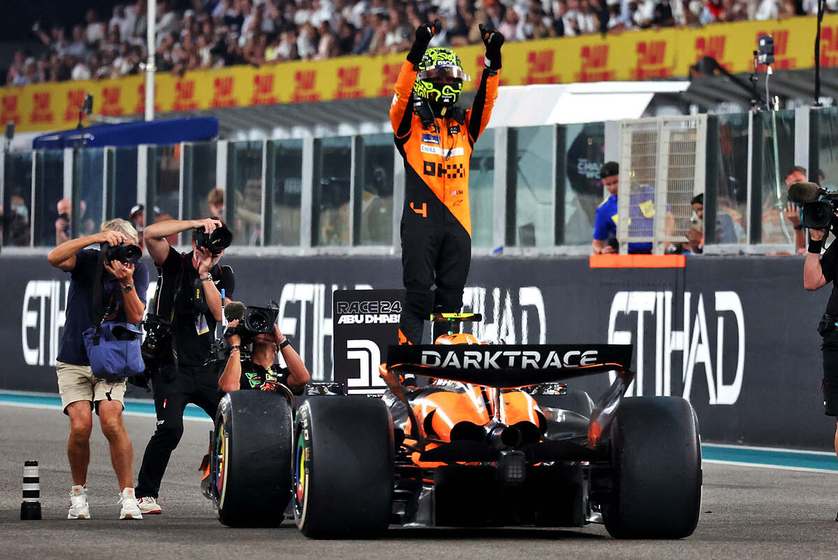Norris a segno a Yas Marina