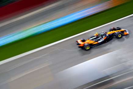Lando Norris nei test in Bahrain