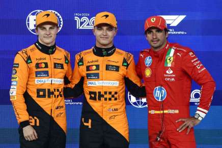 Piastri, Norris e Sainz dopo le qualifiche di Abu Dhabi