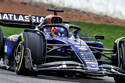 Carlos Sainz in pista con la Williams