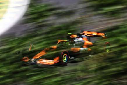Lando Norris a Interlagos durante le FP1