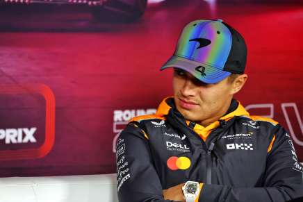 Norris parla in conferenza stampa a Las Vegas
