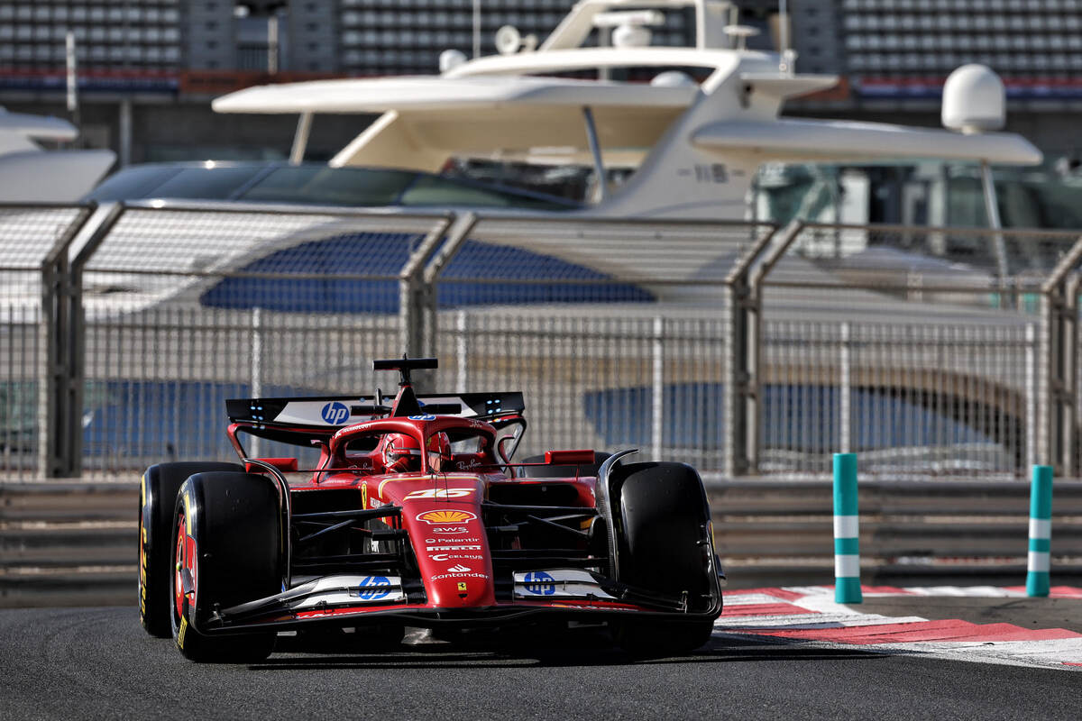 Leclerc ad Abu Dhabi test post-stagionali