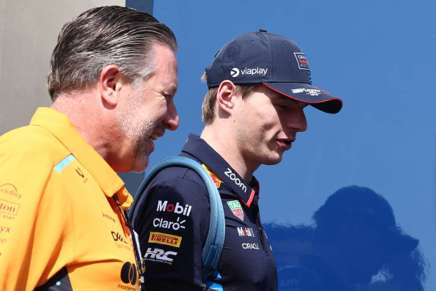 Zak Brown e Max Verstappen